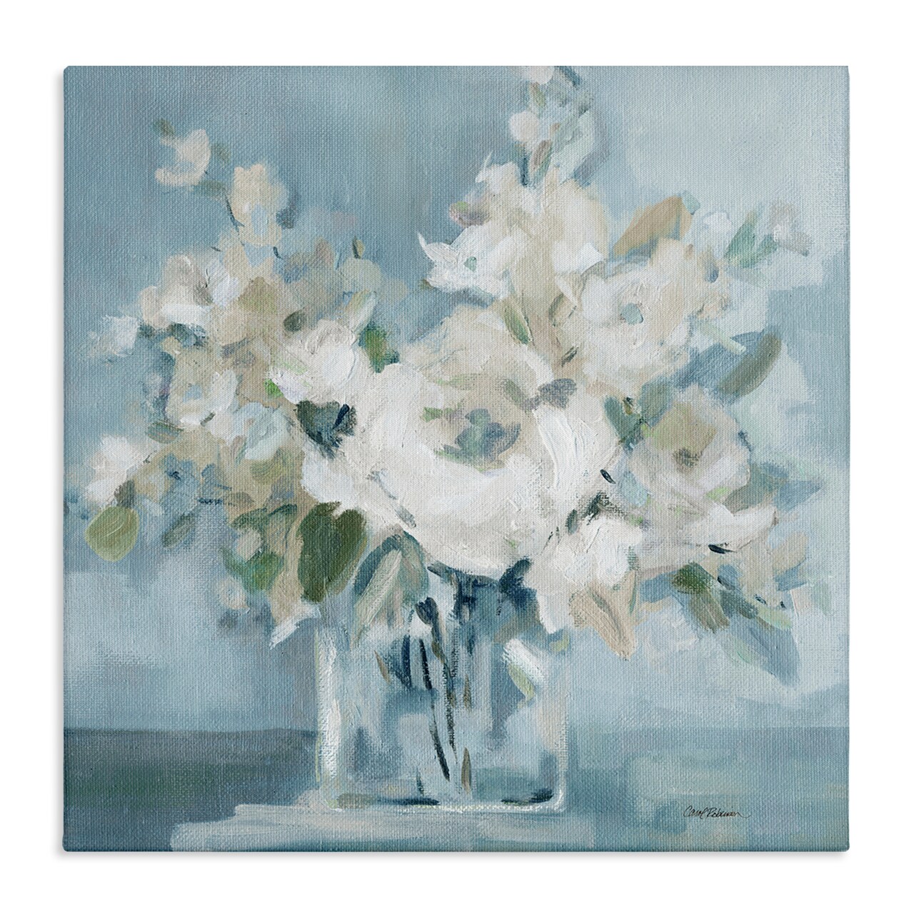 Stupell Industries Soft White Blossoms Vase Canvas Wall Art Design by Carol Robinson